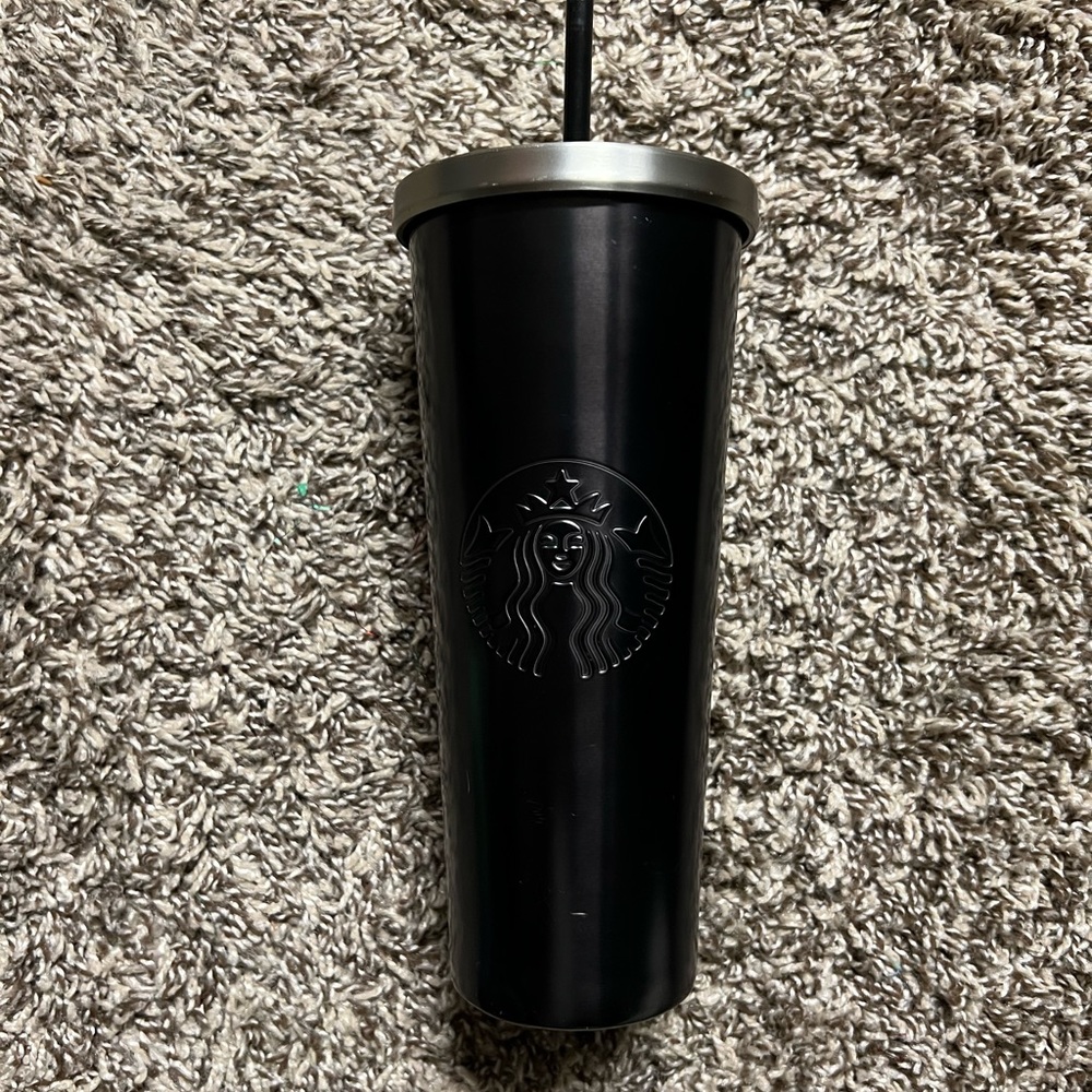 Starbucks Venti Black & Silver Tumblr